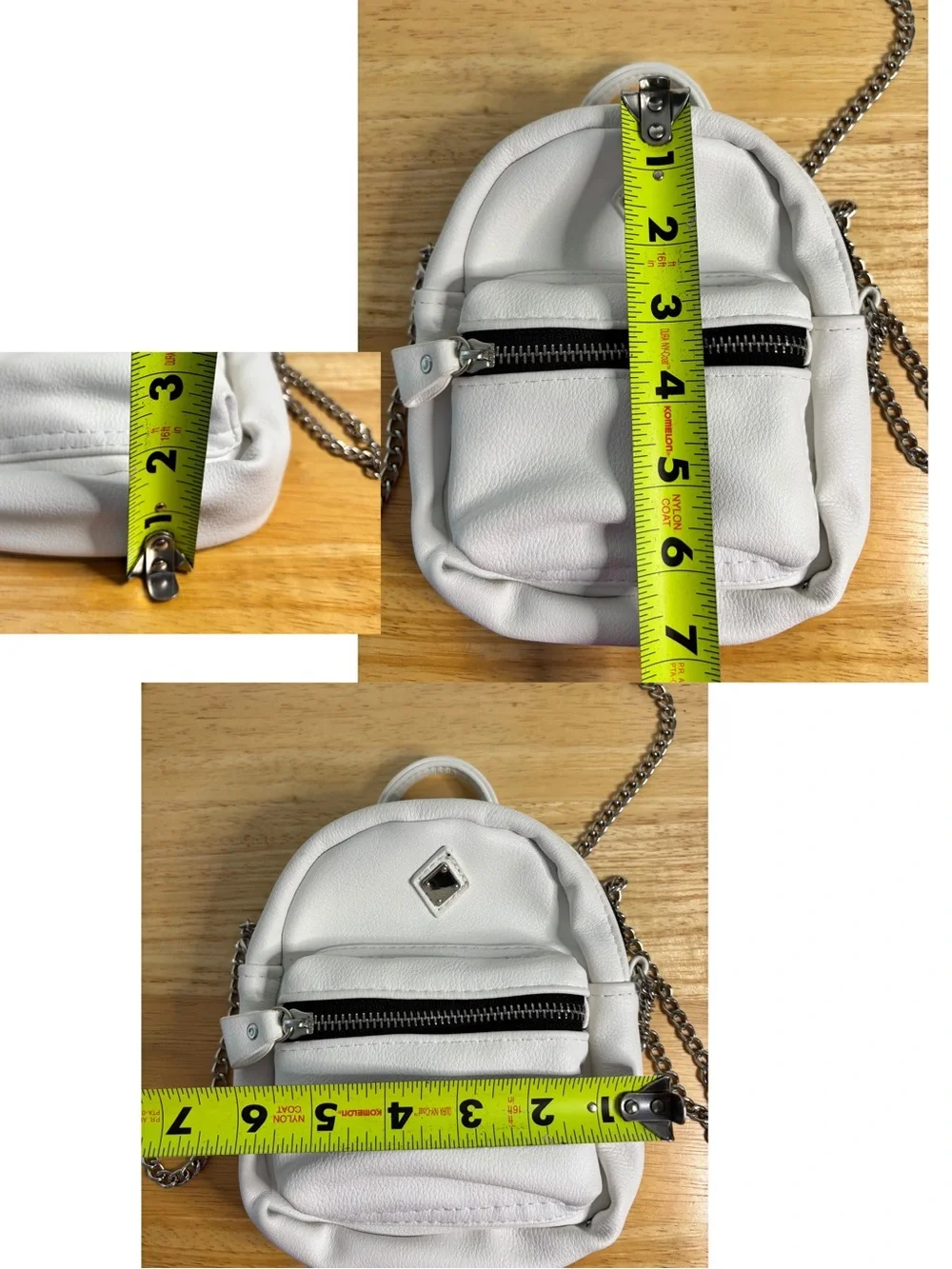 Red Quilted Bow Chain Crossbody with Claire’s White Mini Backpack Set